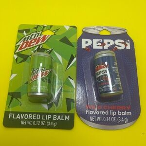 Pepsi Wild Cherry and Mtn Dew Lip Balm -  For the soda lovers.